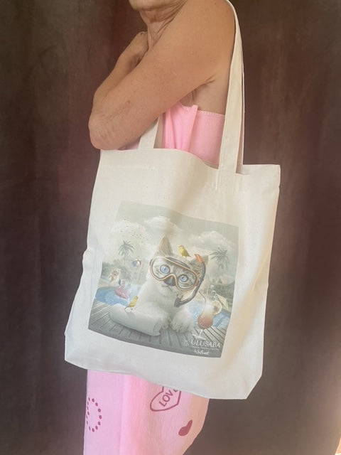TOTE BAG blanc - Piscine